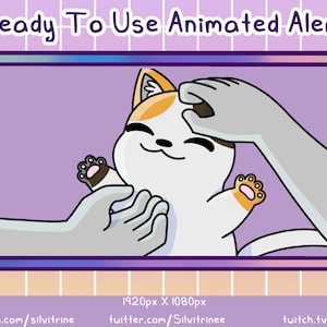 Calico Cat Animated Twitch Alert | Animated Cat Face Pets Alert |