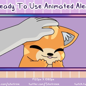 Ginger Cat Animated Twitch Alert | Animated Cat Head Pats Alert |