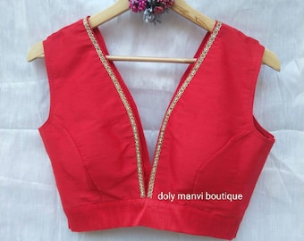 Women hot red sari Blouse, Indian Sari Blouse, Sari , Women Blouse, Crop Top For Women, Saree Blouse, Bollywood Blouse, Women Sari Blouse