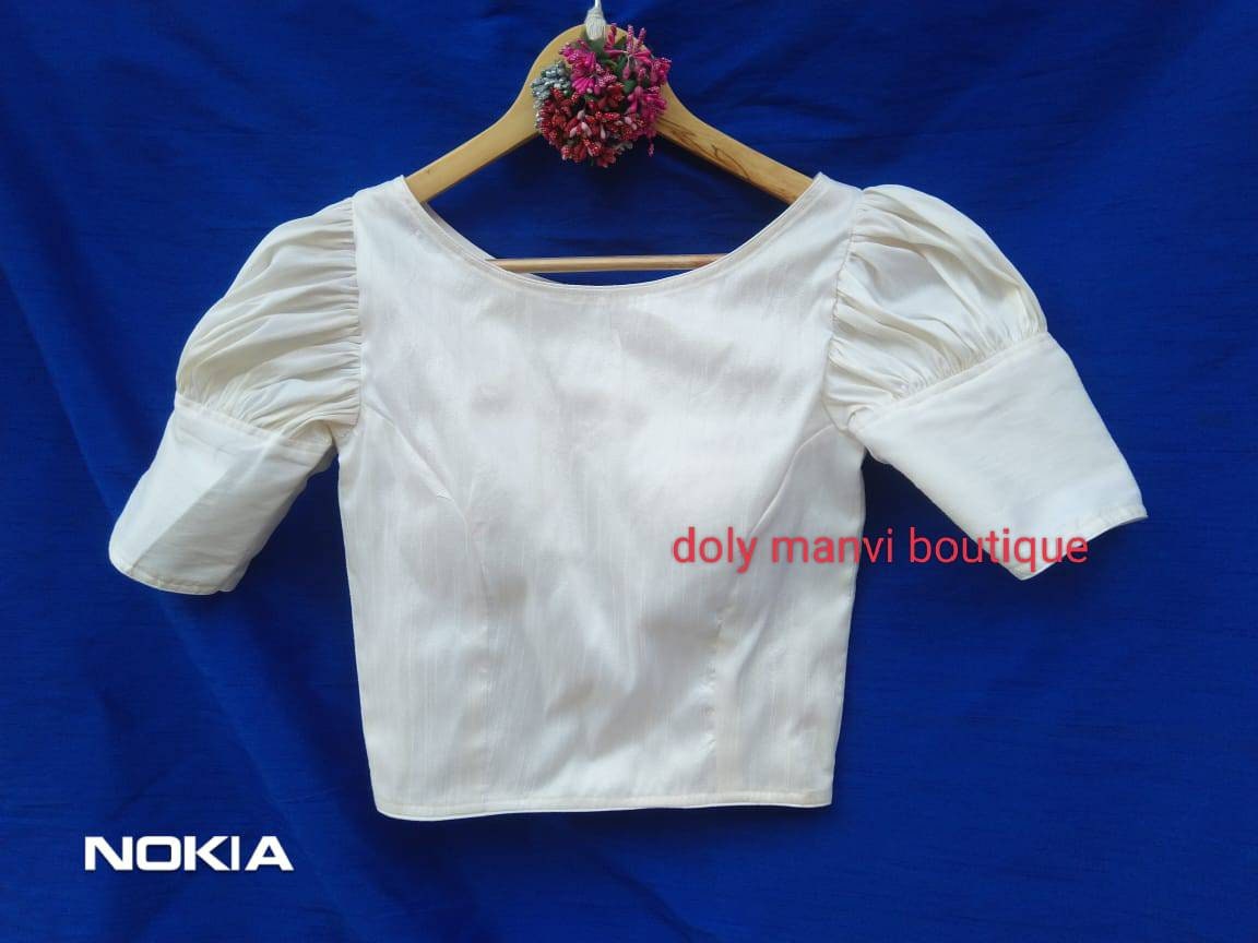 Handmade Designer Women Saree Blouse,Off White Indian Saree Blouse, Sari Blouse, Women Blouse, Saree Blouse, Crop Top, Readymade Sari Blouse