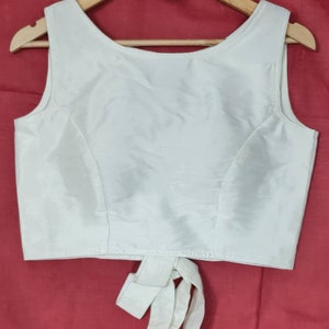 Handmade Designer Women Saree Blouse, Off white Sari Blouse, Sari Blouse, Women Blouse, Saree Blouse, Crop Top, Readymade Sari Blouse