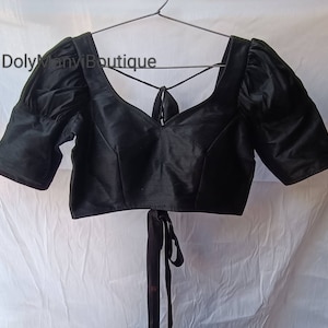 Handgemaakte designer dames sari blouse, gebroken witte Indiase sari blouse, sari blouse, dames blouse, sari blouse, crop top, kant en klare sari blouse