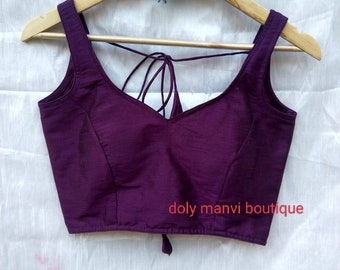 Handmade Designer Women Saree Blouse, Indian Sari Blouse, Sari Blouse, Women Blouse, Saree Blouse, Crop Top, Readymade Sari Blouse