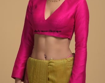 Designer full sleeves Blouse, Indian Sari Blouse, Sari Blouse, Women Blouse, Crop Top For Women, Bollywood Blouse, Women Saree Blouse