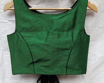 Beautiful Designer Women Saree Blouse, Boatneck Sari Blouse, Sari Blouse, Women Blouse, Saree Blouse, Women Crop Top, Readymade Saree Blouse