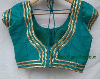 Handmade Women Saree Blouse, Indian Sari Blouse, Mint Green Sari Blouse, Women Blouse, Crop Top For Women, Saree Blouse, Fancy Crop Top