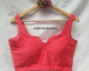 Boatneck Saree Blouse, Indian Sari Blouse, Bollywood Sari Blouse, Women Blouse, Crop Top For Women, Saree Blouse, Fancy Crop Top For Women