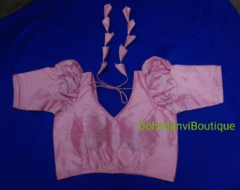 Handmade Designer Women Saree Blouse, Pink Indian Saree Blouse, Sari Blouse, Women Blouse, Saree Blouse, Crop Top, Readymade Sari Blouse