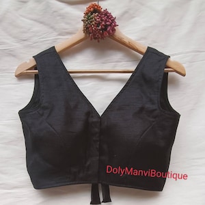 Open gewatteerde blouse met vlindermotief handgemaakt ontworpen Saree-blouse, Indiase Sari-blouse, damesblouse, Saree-blouse, crop top voor vrouwen