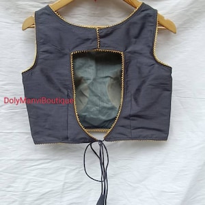 Saree-blouse met boothals, Indiase sari-blouse, Bollywood-sari-blouse, damesblouse, crop top voor vrouwen, sari-blouse, fancy crop top voor vrouwen