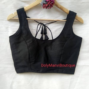 Handgemaakte designer dames sari blouse, Indiase sari blouse, sari blouse, dames blouse, sari blouse, crop top, kant en klare sari blouse
