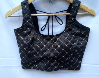 Black Saree Blouse, Indian Sari Blouse, Bollywood Sari Blouse, Women Blouse, Crop Top For Women, Saree Blouse, Fancy Crop Top For Women