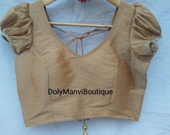 Camicetta Sari da donna fatta a mano, camicetta Sari indiana, camicetta Sari, camicetta da donna, camicetta Sari, top corto, camicetta Sari pronta all'uso