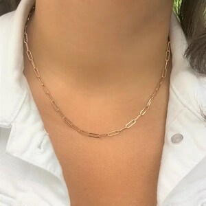 Gold Paper Clip Chain Choker