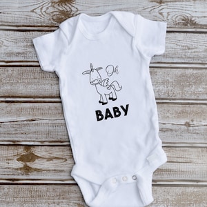 Oh Baby Bodysuit, Baby Clothes Unicorn, Oh Baby Unicorn, Unicorn Infant Bodysuit, Oh Baby Elephant, Elephant Infant Bodysuit