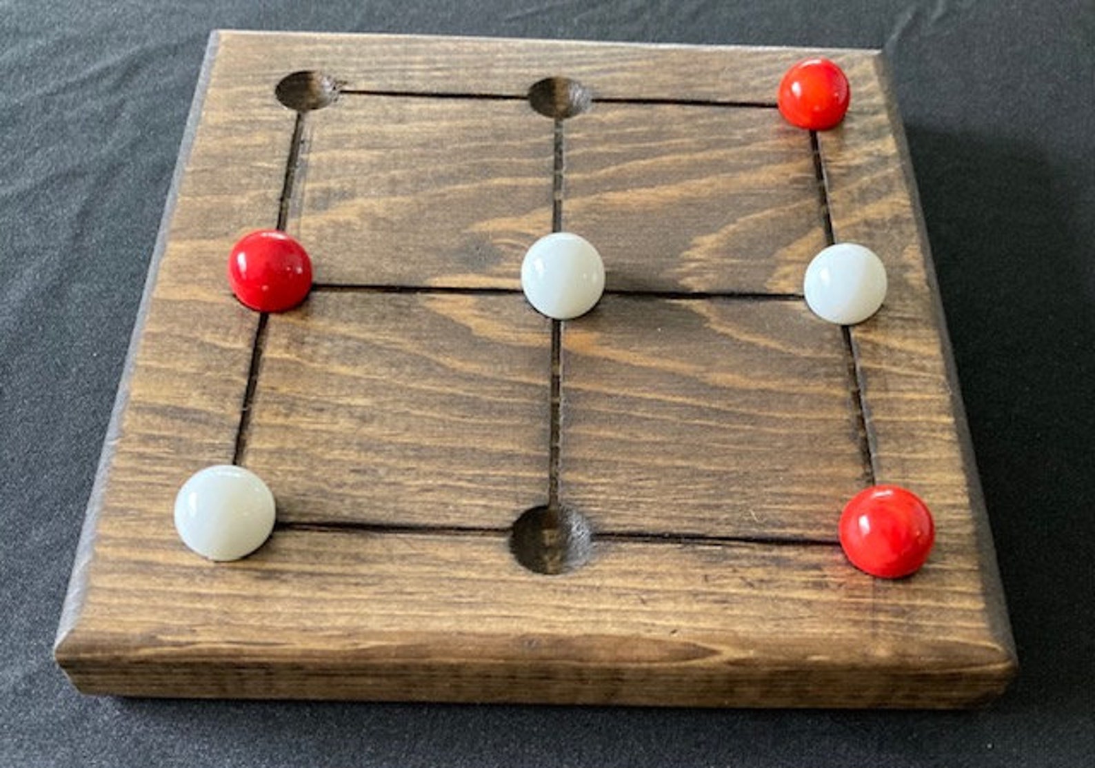 Three Men Morris/tic-tac-toe - Etsy UK