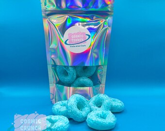 Freeze Dried Blue Raspberry Rings | Cosmic Crunch | Astronaut Food TikTok Viral Sweets Fast Delivery Dairy Free Halal Friendly Baby Shower