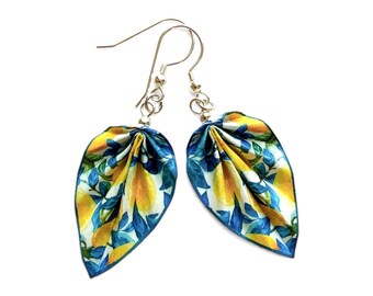 Holiday Origami Earrings  316 Stainless Steel - Water-Resistant Paper Jewelry by HandnPixel