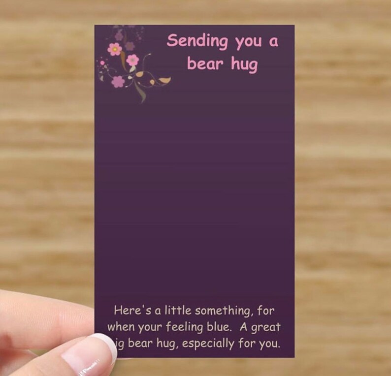 Pocket Hug Backing Cards Etsy UK