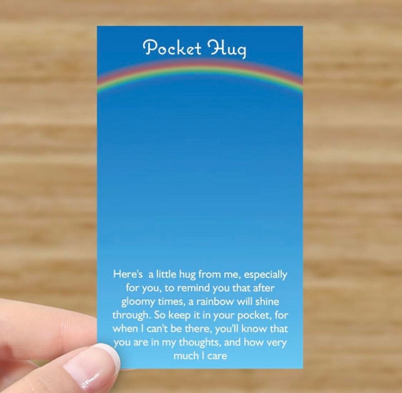 Pocket Hug Backing Cards Etsy Australia