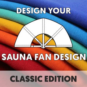 Design Your Own Sauna Fan | Custom Color Aufguss Tool | Personalized Sauna Master Gear | Linden Wood & Replaceable Canvas | Various Sizes