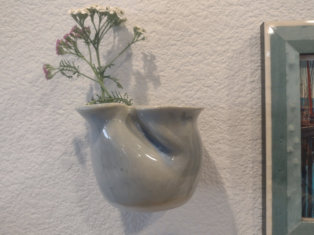 Ceramic Wall Pocket, Ceramic Wall Vase, Ceramic Wall Hanging, Ceramic