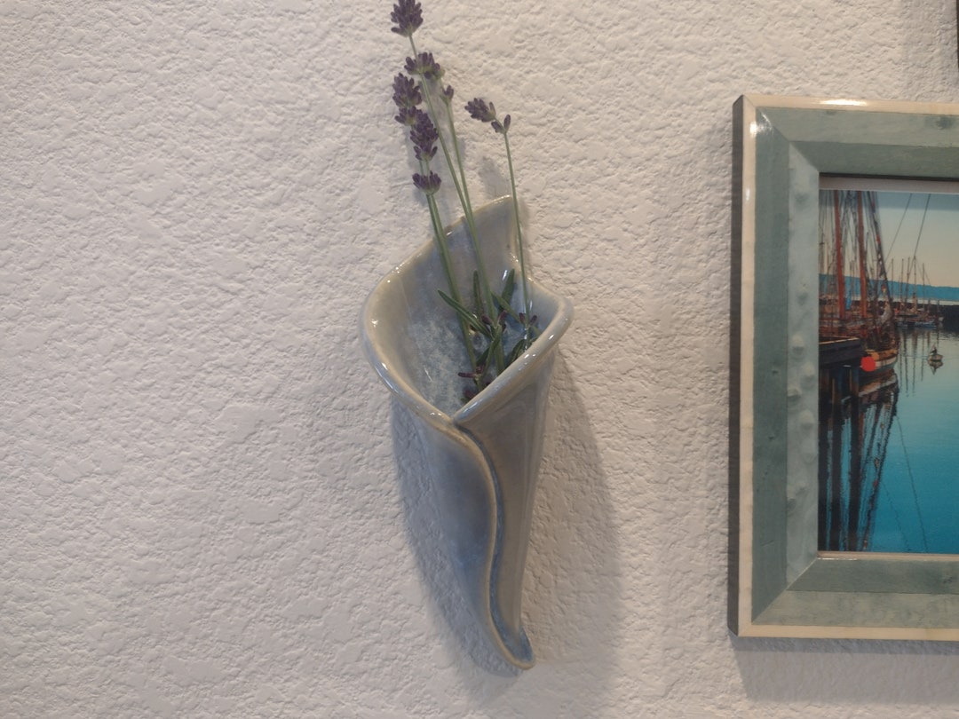 Ceramic Wall Pocket Ceramic Wall Vase Ceramic Wall Hanging Etsy