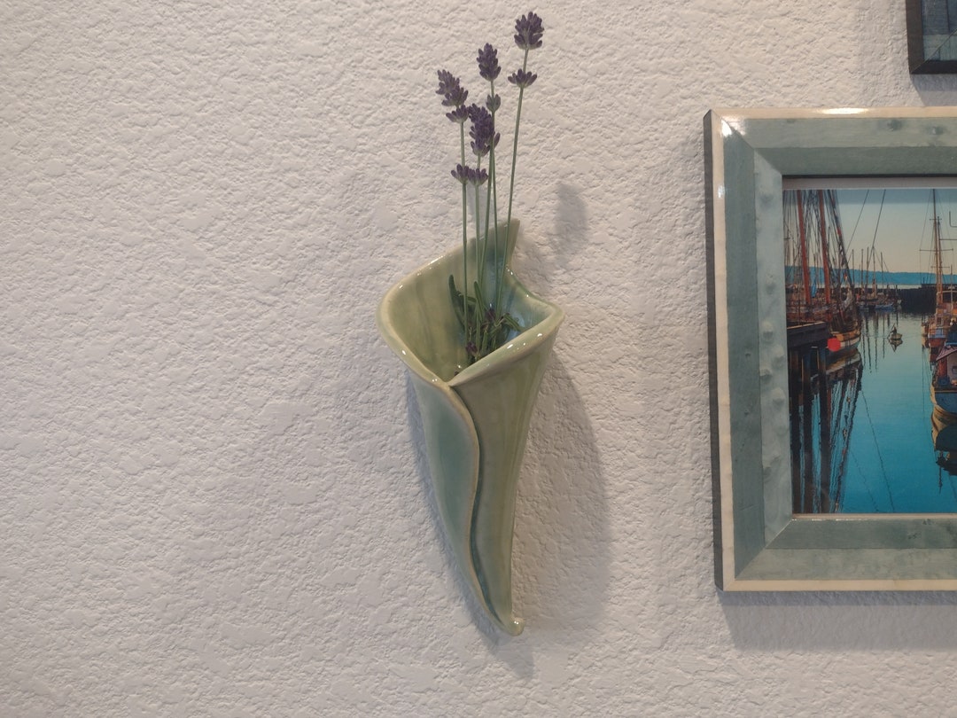 Ceramic Wall Pocket Ceramic Wall Vase Ceramic Wall Hanging Etsy