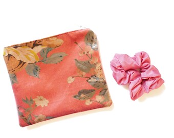 Liberty London velvet makeup bag / pouch purse /  present / handmade gift