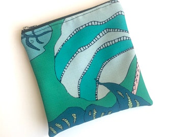 Liberty London makeup bag / water resistant makeup bag / purse cosmetics / travel pouch