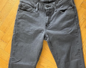 Vintage Distressed Men's Levi's 511s Gray Jeans in Size 30 by 32