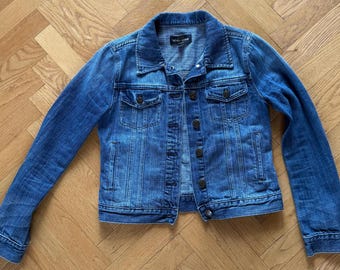 90s J Crew Vintage Dark Blue Denim Jean Jacket - Etsy