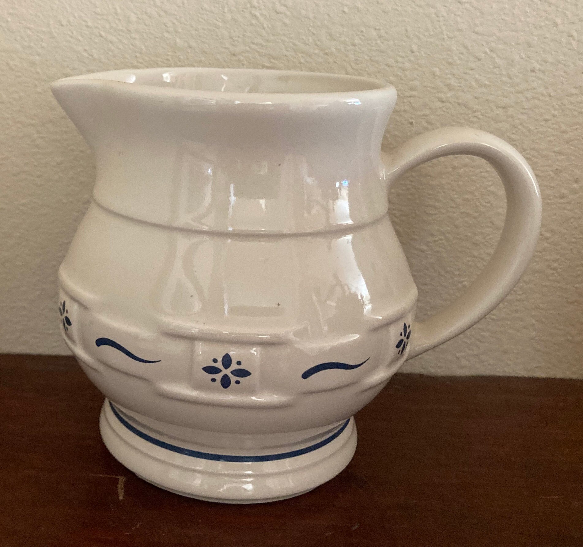 Longaberger Pottery Woven Traditions Pattern 1 Quart Pitcher - Etsy