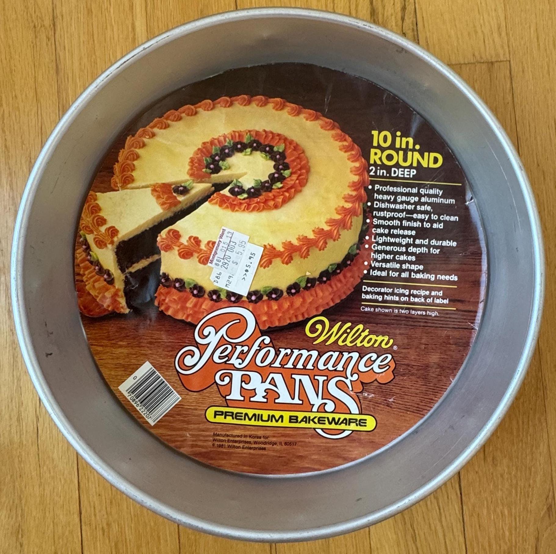 Vintage 1981 Unused Wilton Round Cake Pan 506-2209 With 
