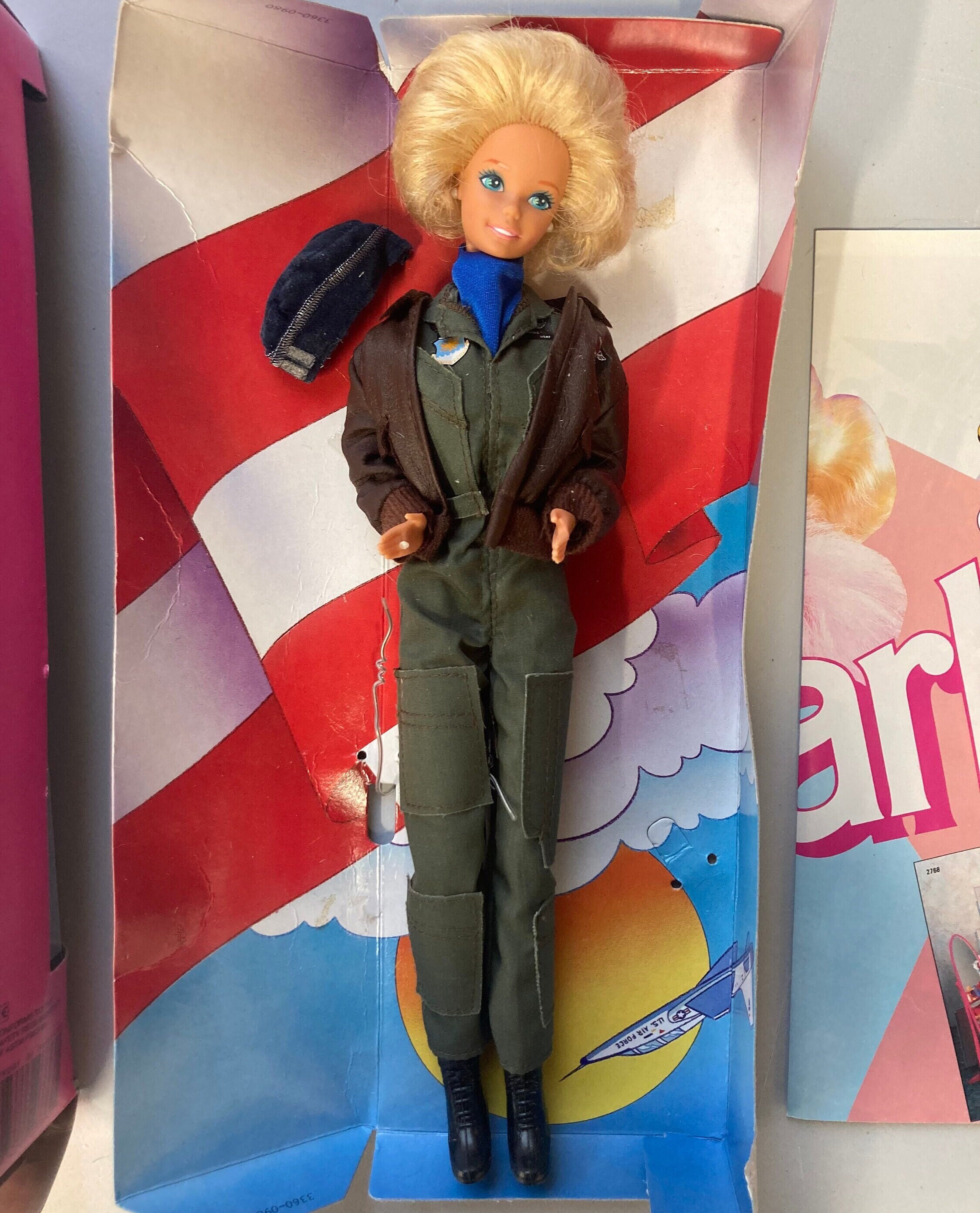 Vintage 1990 Air Force Barbie Blonde Stars N Stripes Edition 3360 Etsy