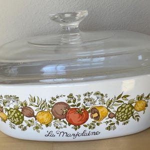 Vintage Corning Ware La Marjolaine 2 Quart Casserole Dish with Lid