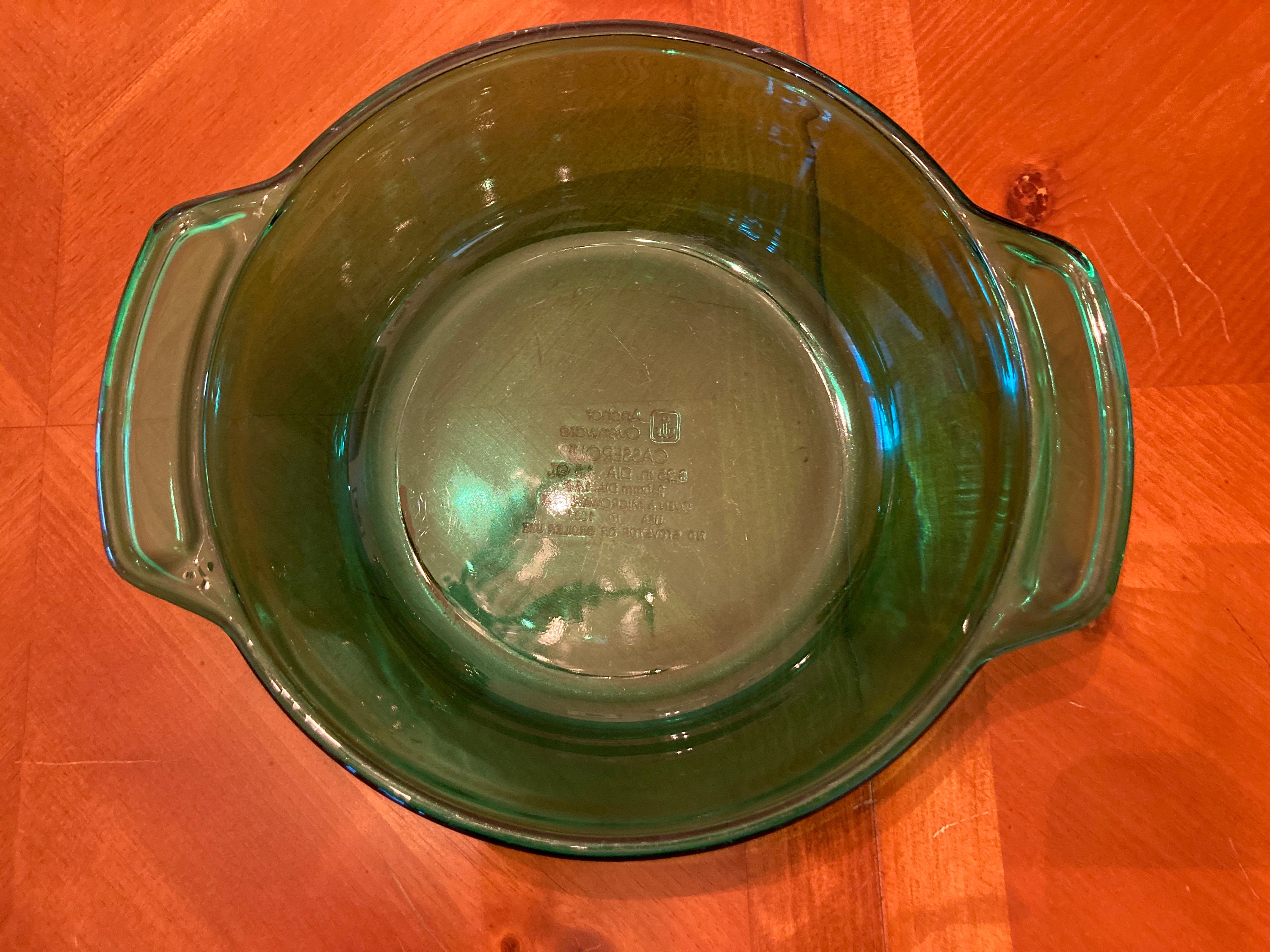 Vintage Anchor Hocking 3 Piece Glass Bake Set in Peacock Etsy