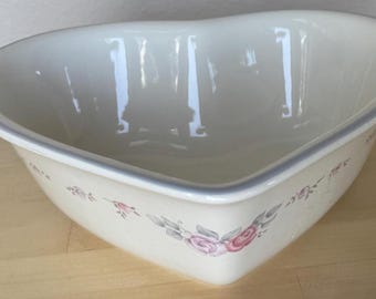 Vintage Pfaltzgraff "Trousseau" Ceramic Heart Shaped Serving Bowl