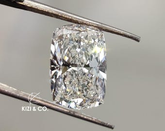 7 CT förlängd kuddslipad IGI-certifierad laboratorieodlad diamant, E/F/VS laboratorieskapad diamant, kuddformad diamant för specialanpassad ring för kvinnor