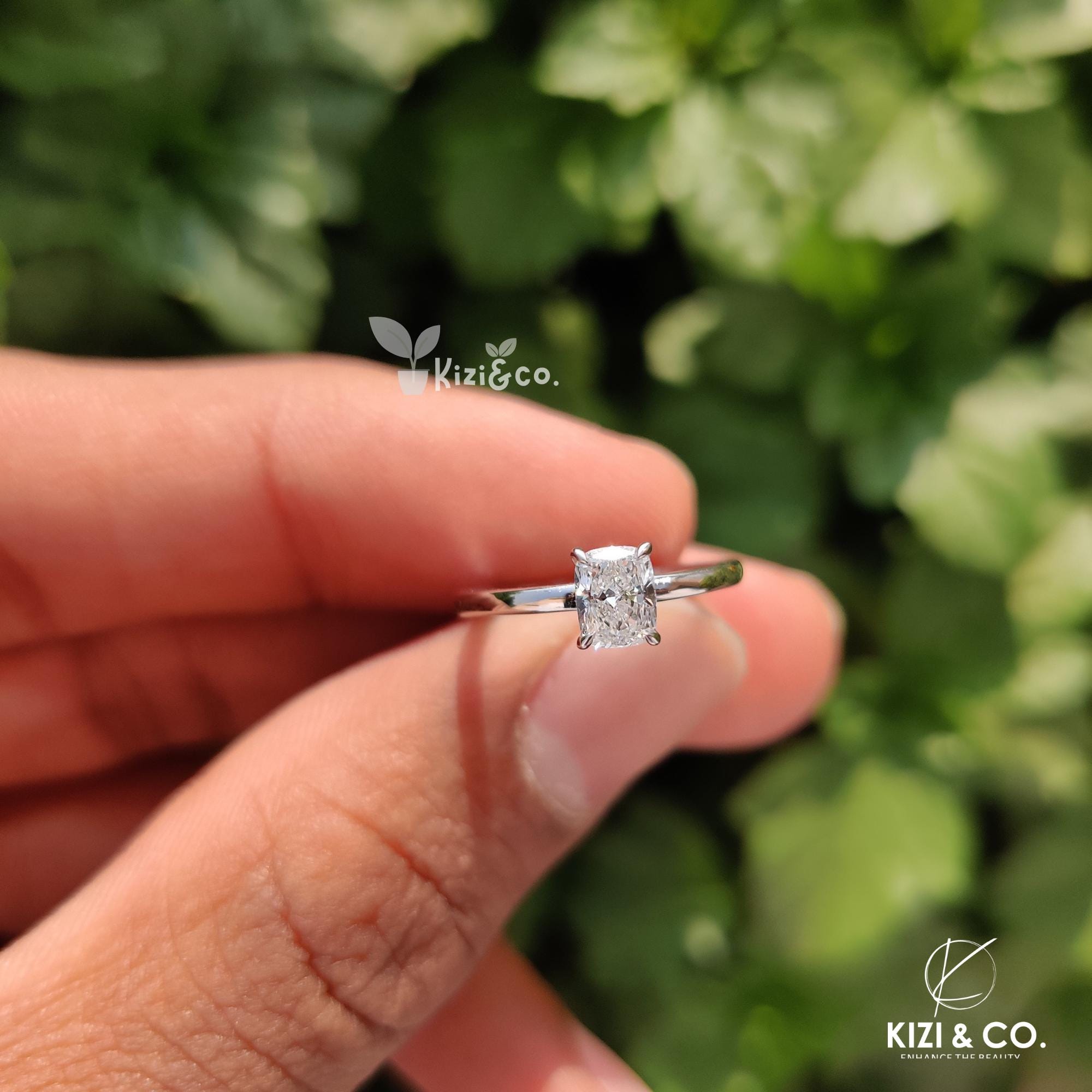 Cushion Cut Lab Grown Diamond Ring, 14K Solid Gold Ring, Solitaire Ring, Dainty Ring, Minimalist Ring, Promise Ring, Proposal Ring For Women