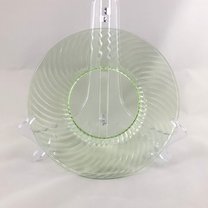 Anchor Hocking - Depression Glass - &quot;Spiral&quot; Green - Luncheon Plates - Green Depression Glass, Vintage or Collectible Glass