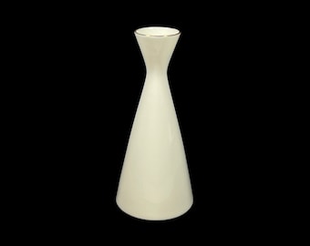 Lenox "Olympia Gold" Bud Vase Ivory Porcelain with Gold Trim, Hourglass Vase, Modern Style