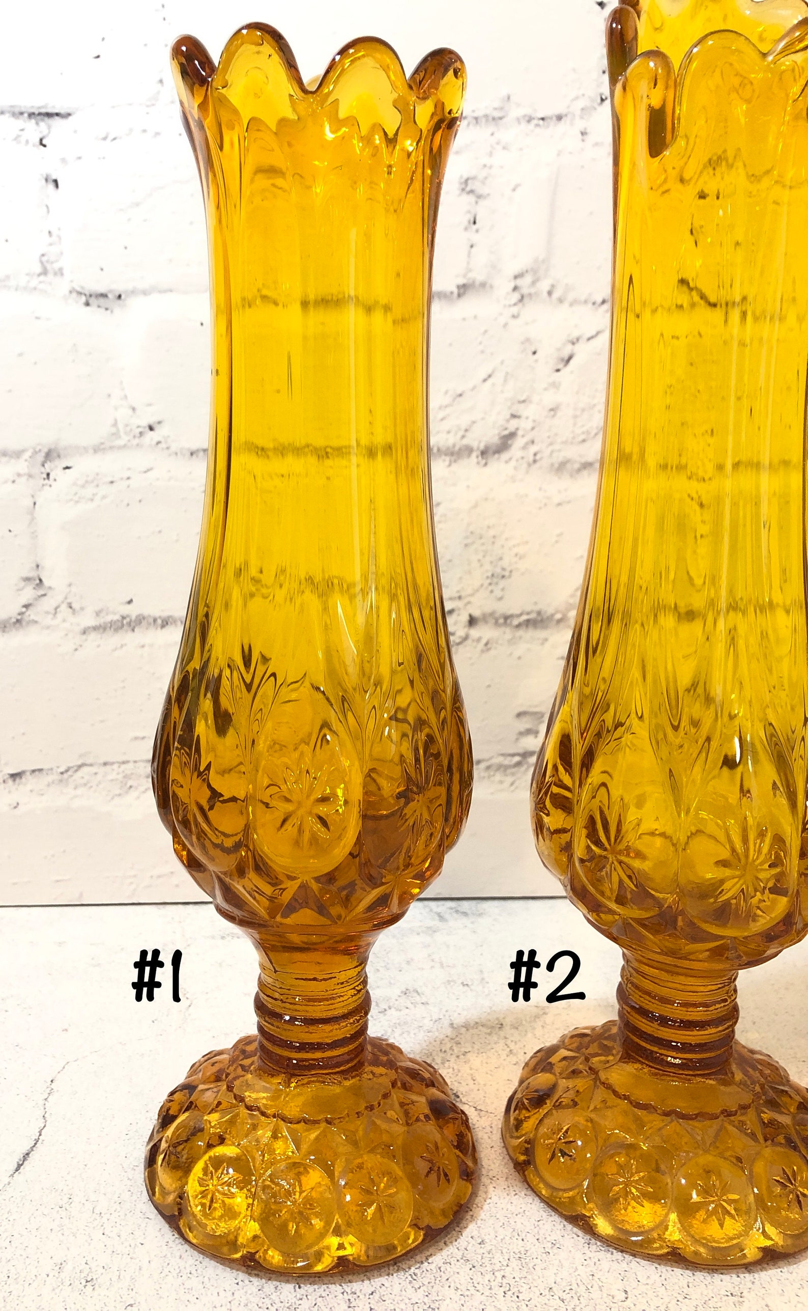 Vintage Kanawha Swung Vases Moon and Stars Etsy