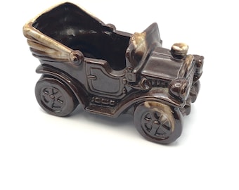 Vintage E.O. Brody - #05057 - Brown Drip Glaze - Convertible Automobile Planter, ca. 1960s