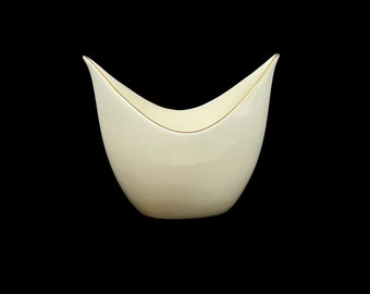 Lenox "Crescent Collection Cream" Vase, Ivory China and Gold Trim, 3477-x-435