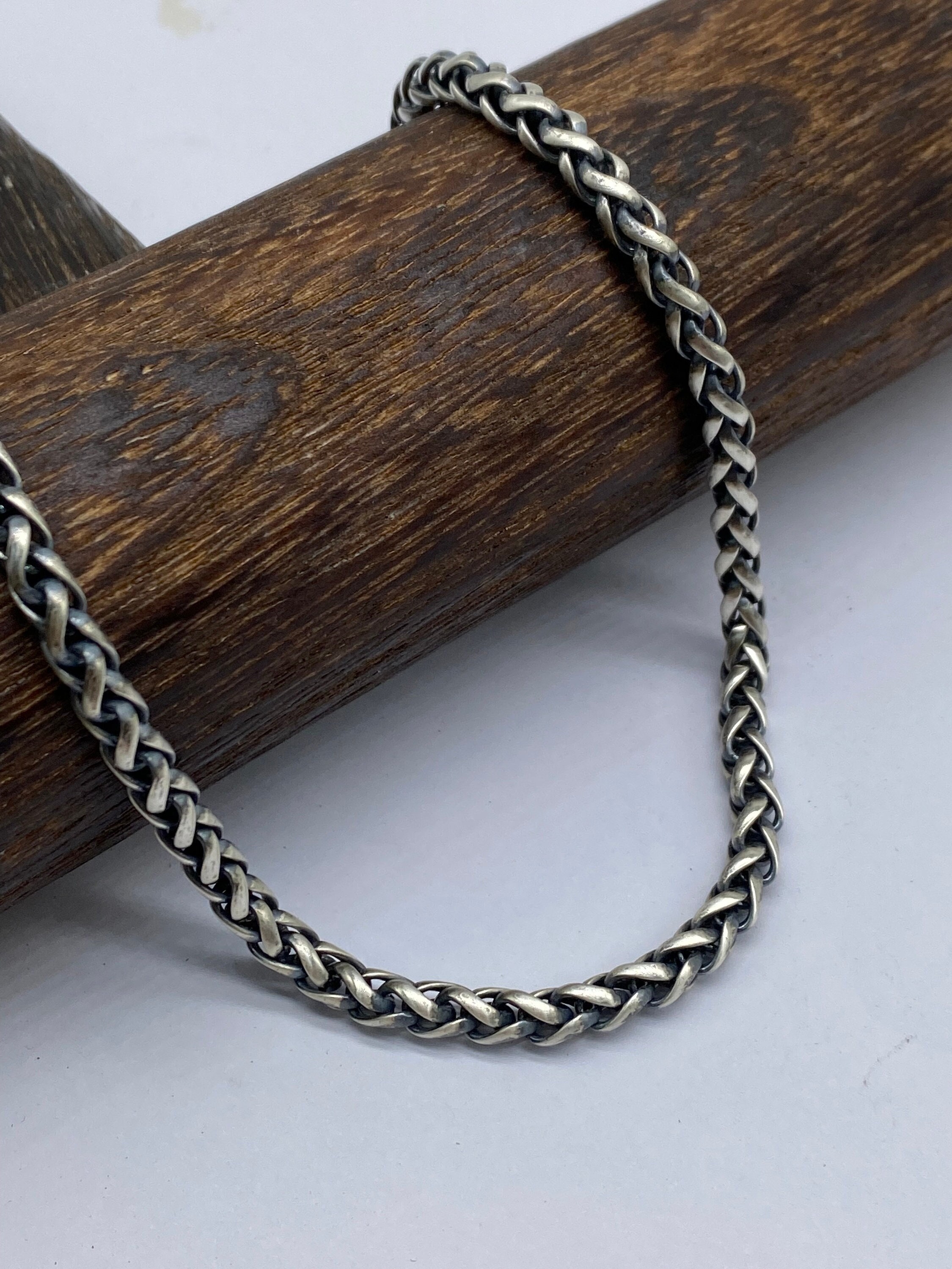 Silver wheat deals chain mens