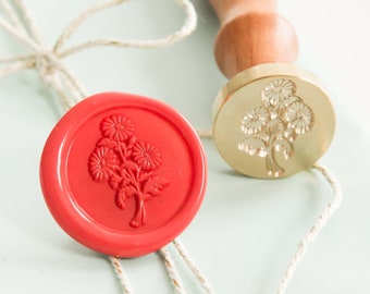 Boeket van madeliefjes lakzegel stempel || Bloem Wax Seal Stamp, Natuur Wax Seal, Bruiloft Uitnodiging Sealing Stamp, Stationaire Wax Seals