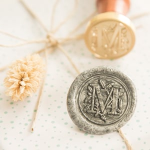 Sello de cera con la letra M // Sello de cera con el alfabeto, sello de cera con letras, sello de invitación de boda, sello de cera para papelería, sello de cera con letras