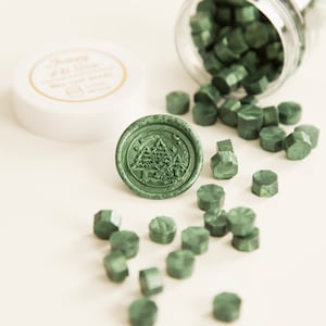 Donkergroene lakzegelkralen - 100 stuks || Groene zegelwas, donkergroene waskraal, lakzegels bruiloft, lakzegelstempel, zegellak, kerstmis