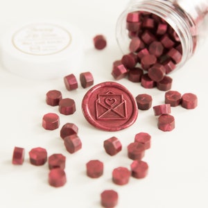 Wine Red wax seal beads - 100 pieces || red wax seal, dark red sealing wax, wax seal beads, wax seal stamp, red beads, envelope seals